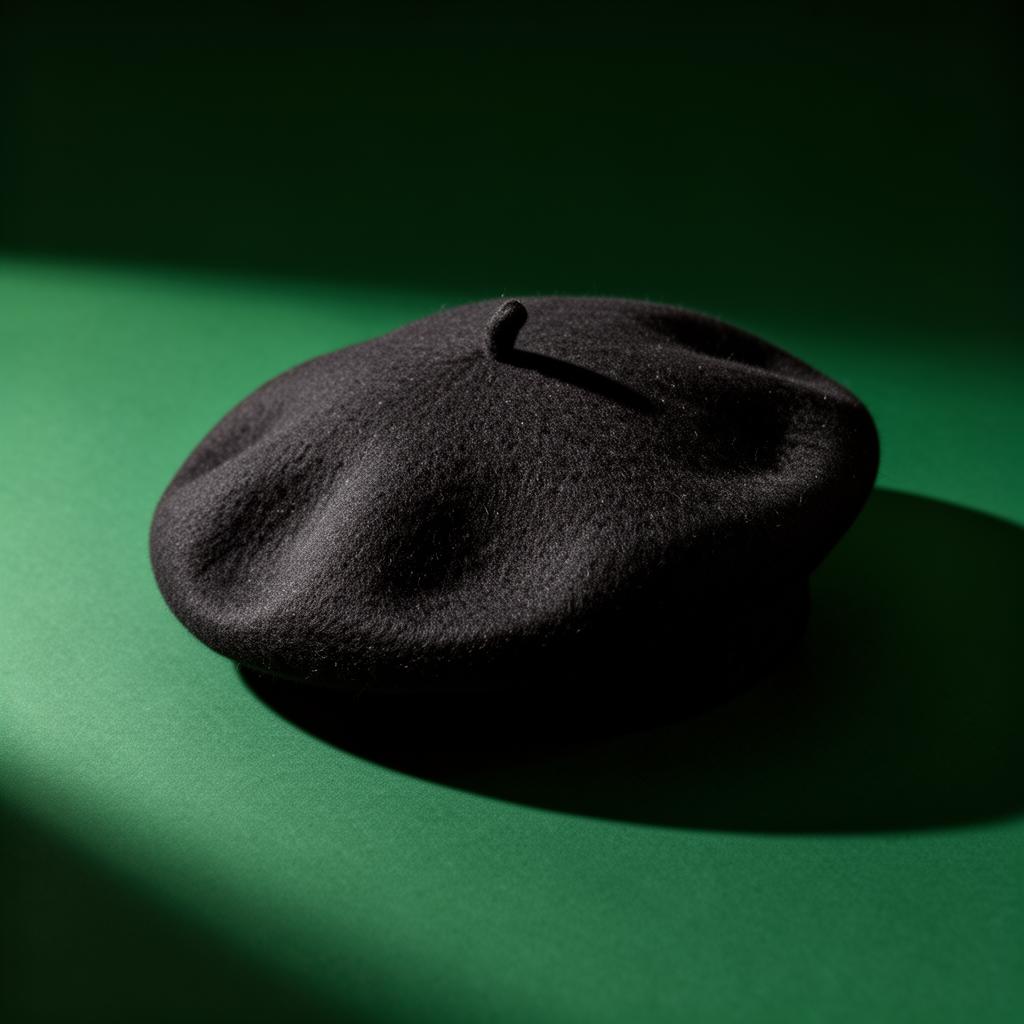 Txapela vasca sobre fondo verde